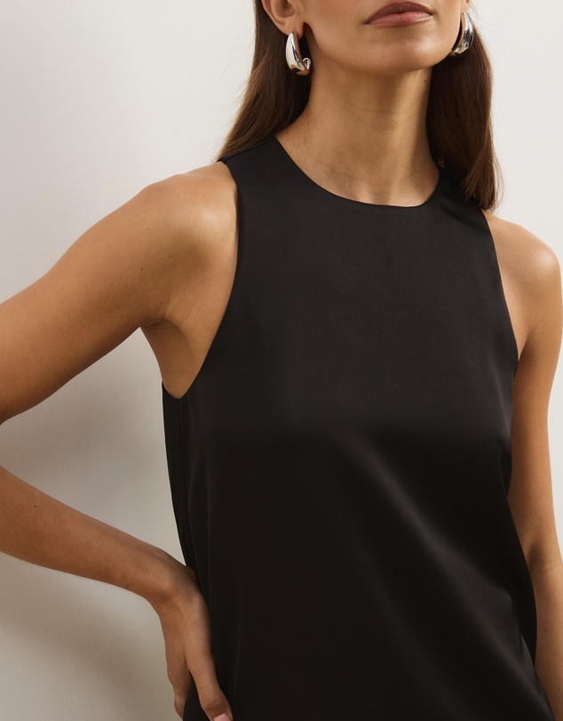 Atmos&Here - Skyla Satin A-Line Mini Dress