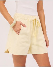 Calli - Matt Cotton Twill Shorts