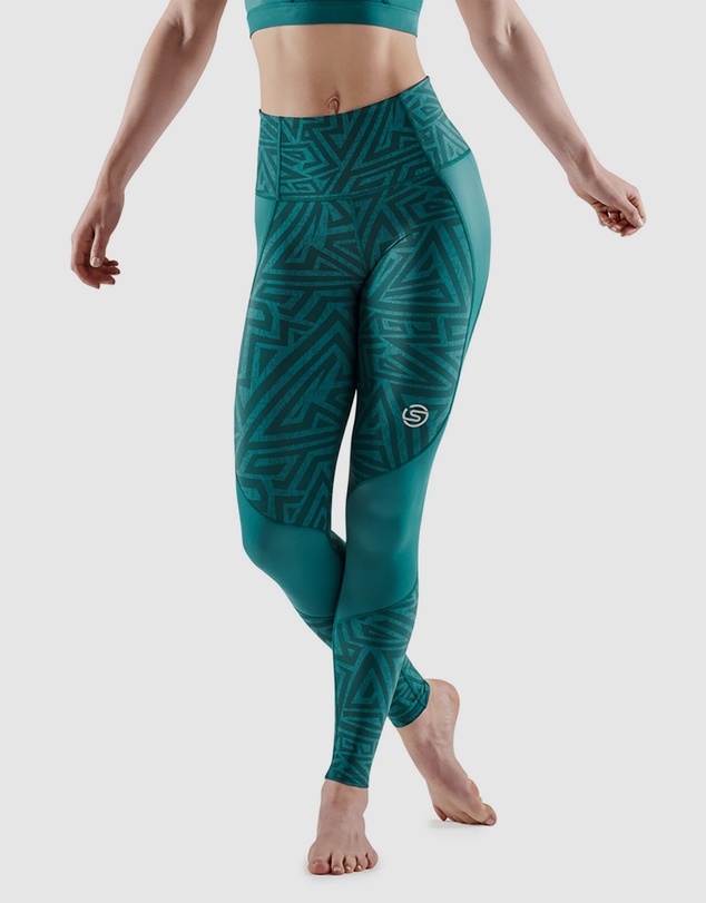 SKINS - SKINS Compression Women's Series-3 Long Tight Skyscraper Lt Teal Angle