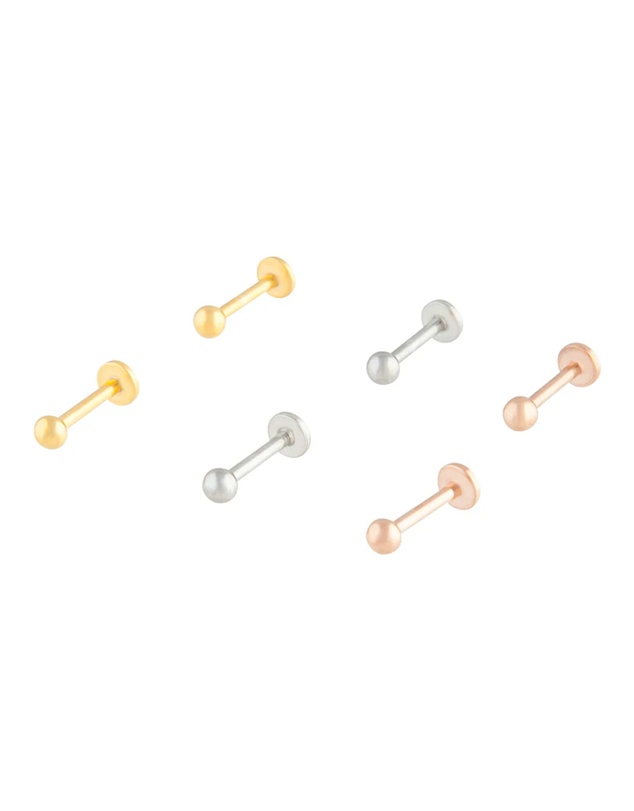 Lovisa - Mixed Metal Flat Back Ball Earring 6-Pack
