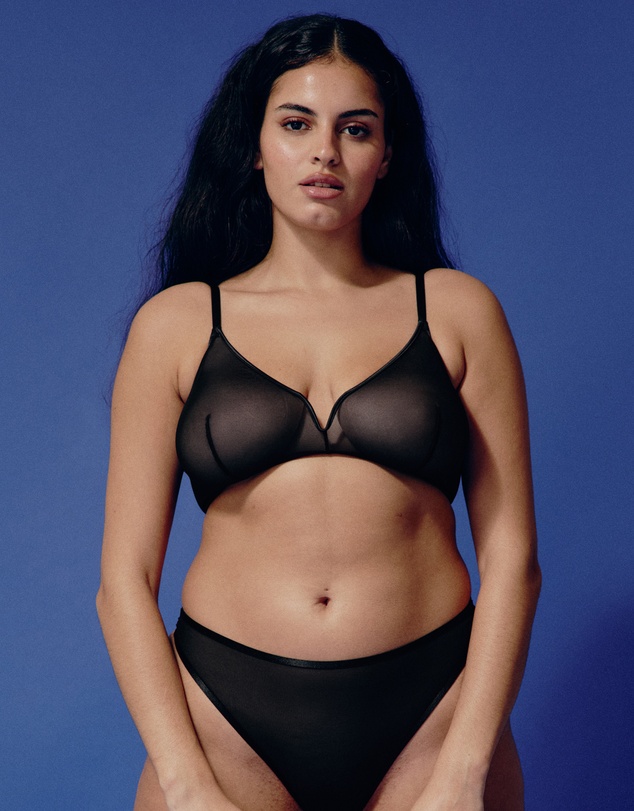 Naturana - Tuesday V Wire Unlined Sheer Mesh Bralette