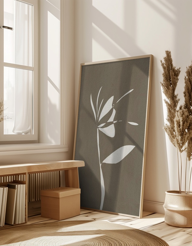 Olive et Oriel - Muted Petals No 6 by Shatha Al Dafai Art Print