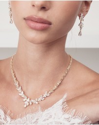 The White Collection - Courtney - Statement Gold Bridal Necklace
