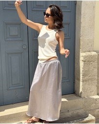 CAMIXA - Maddie Silk Midi Skirt