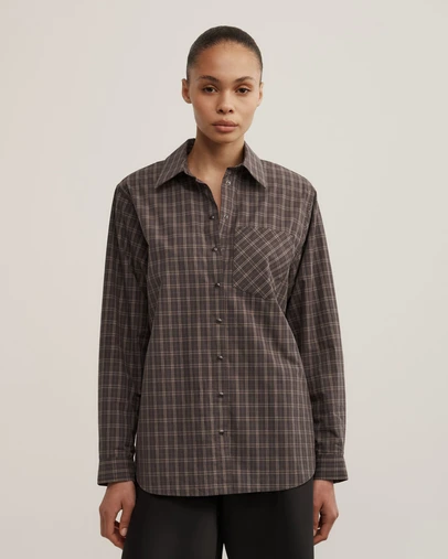 Witchery - Check Shoulder Pad Shirt