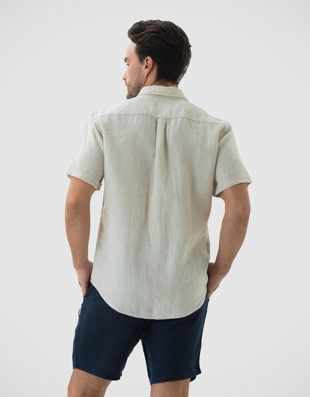Coast Clothing - Linen Short Sleeve Shirt In Sand
