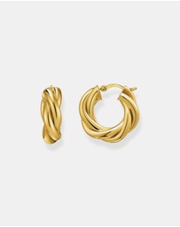 THOMAS SABO - Hoop earrings in intertwined design gold