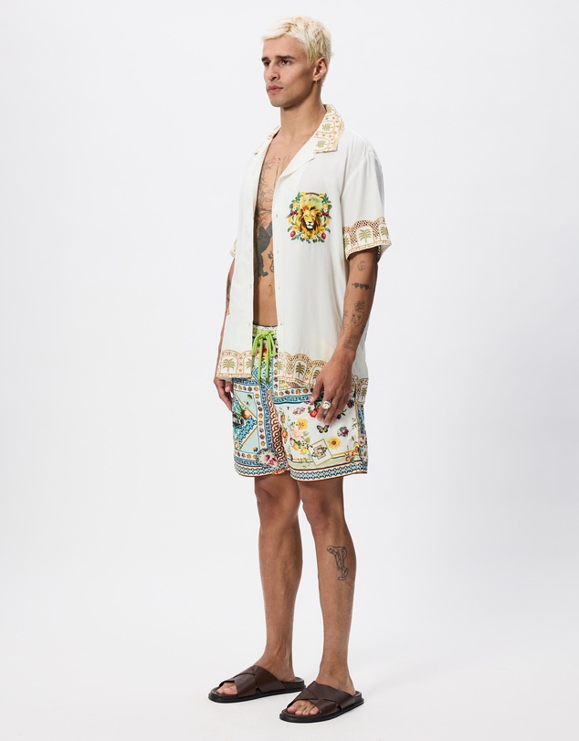 Camilla - Mid Length Boardshort With Elastic Waist