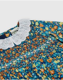 Goldie + Ace - Daphne LS Smocked Dress - Babies-Kids