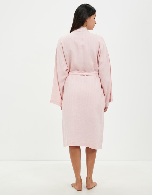 Gingerlilly - Mia Pink Linen Robe