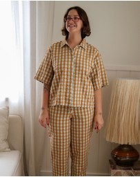 Mosey Me - Honey Blue Seersucker Pyjama Set