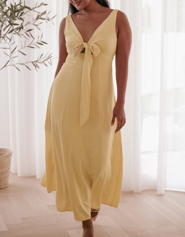 Petal & Pup - Archer Midi Dress - Butter Yellow