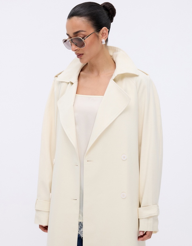 Minima Esenciales - Isra Cotton Twill Trench Coat
