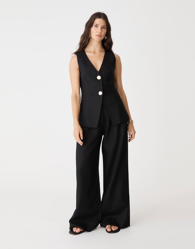 Forcast - Ami V-Neck Linen Vest