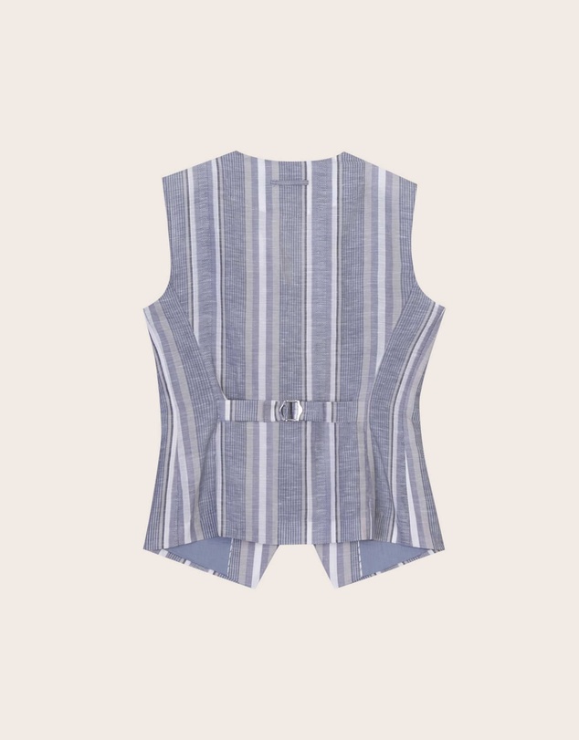 IDA+S - Joan Striped Linen Vest