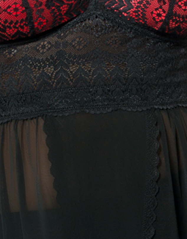 Parfait - Mia Lace & Mesh Padded Full Bust Chemise