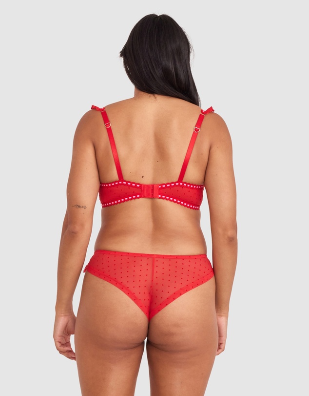 Bras N Things - Enchanted She's So Lucky Bra - Red/Multicolour