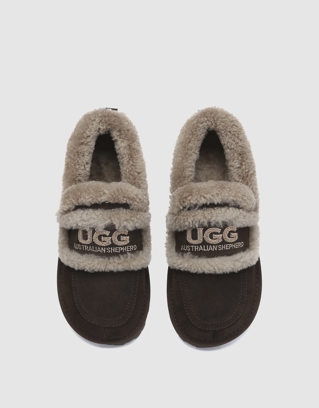 EVERAU - Australian Shepherd Ugg Rilee Loafer Cow Suede Upper House Shoes