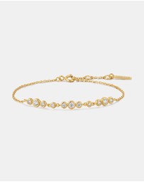 Ania Haie - Gold Graduated Bezel-Set Trios Bracelet