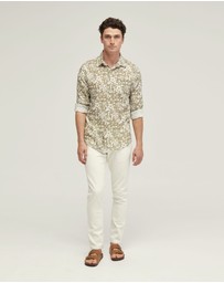 Oxford - Holloway Linen Blend Printed Shirt