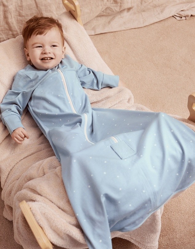 Love to Dream - Sleep Bag 1.0 TOG Stretch Cotton Twinkle Powder Blue