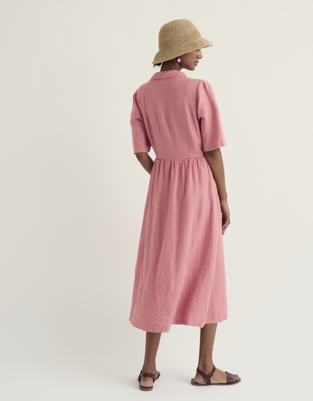 Seasalt - Seasalt Cornwall Pink Fen Violet Linen Midi Dress