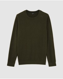 Politix - Lightweight Zig Zag Crew Neck Knit