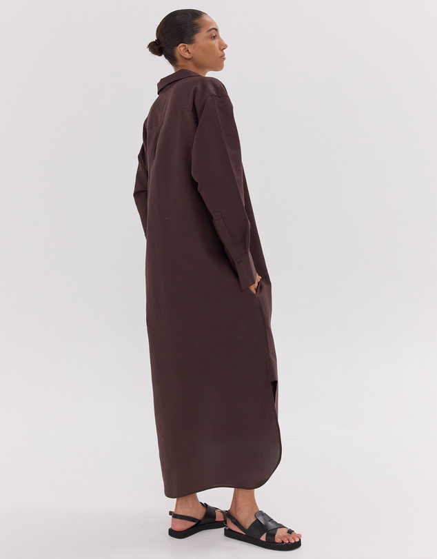 Cloth & Co. - The Shirt Dress Brazil Nut