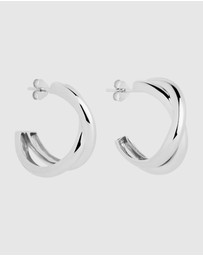 Najo - Café Silver Earrings