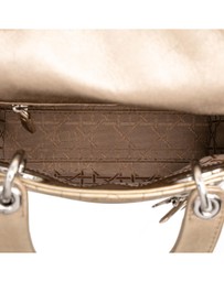 Pre-Loved by Azura Reborn - Pre-Loved Mini Metallic Lambskin Cannage Lady Dior