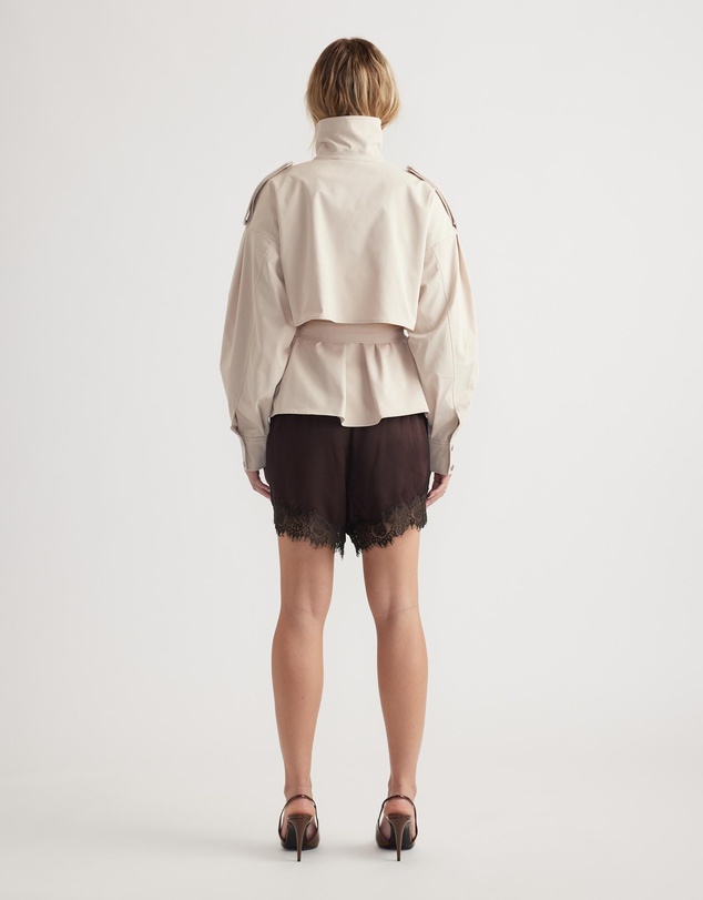 Decjuba - Lila Cropped Trench Coat