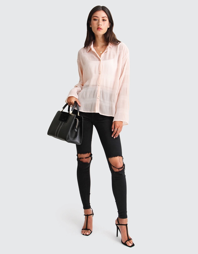 Belle & Bloom - Yoko Shirred Chiffon Blouse