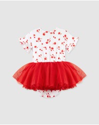 Designer Kidz - Alyssa Floral S/S Tutu Romper
