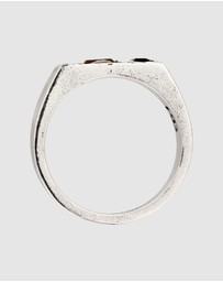 Haze & Glory - ICONIC EXCLUSIVE - Ring Men Signet Tigers Eye Onyx 925 Sterling Silver