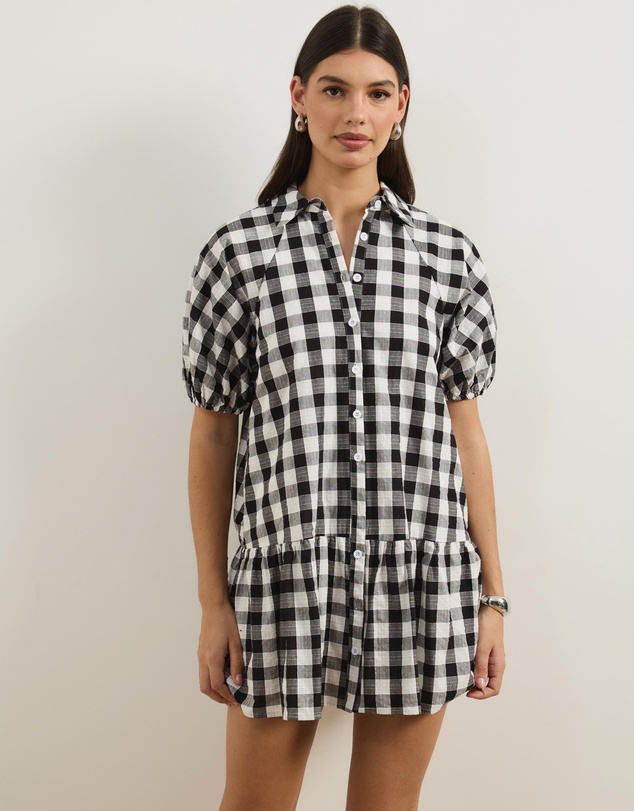 Atmos&Here - Lina Mini Dress with Puff Sleeve