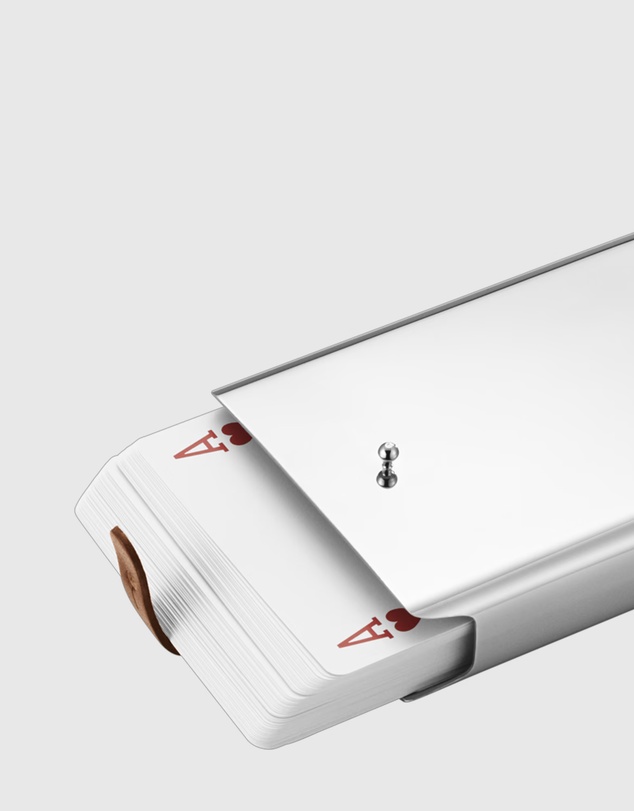 Georg Jensen - Sky Playing Cards and Flask Set