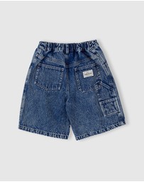 Goldie + Ace - Carpenter Denim Shorts- ICONIC EXCLUSIVE - Babies-Kids