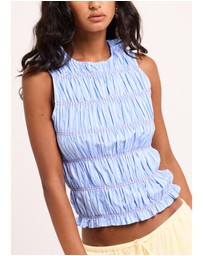 Subtitled - Brooke Contrast Shirred Top