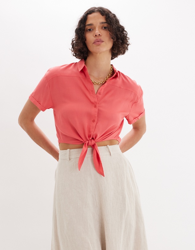 Amelius - Amabel Short Sleeve Crop Shirt