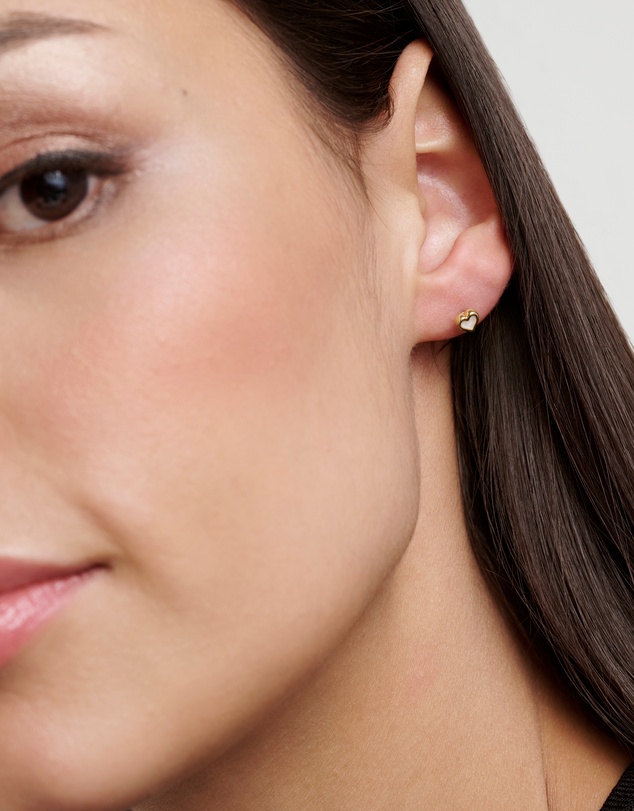 Ted Baker - SIMONE: Pearl Shimmer Heart Micro Stud Earrings