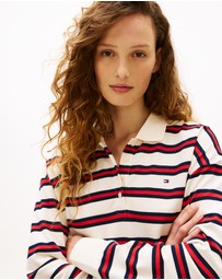 Tommy Hilfiger - 1985 Relaxed Fit Stripe LS Polo Shirt