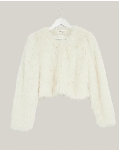 Revibe - Repaired CHANCERY Noel Faux Fur Jacket - AU 8