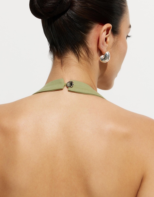 Calli - Tara Halter Twill Dress
