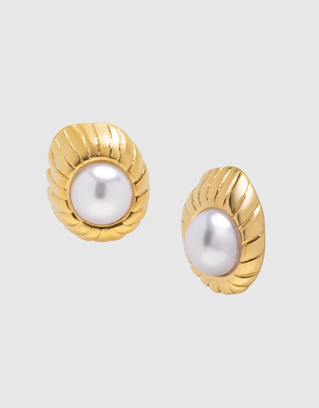 Nialaya Jewellery - Women's Vintage Pearl Earrings