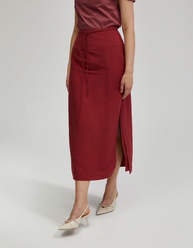 Oxford - Rose Linen Blend Skirt