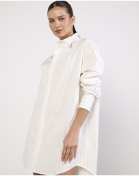 Cirkular - Pre-Loved - Luuda Pinstriped Shirt Dress