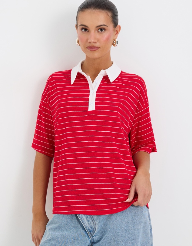 Calli - Estelle Stripe Polo Shirt