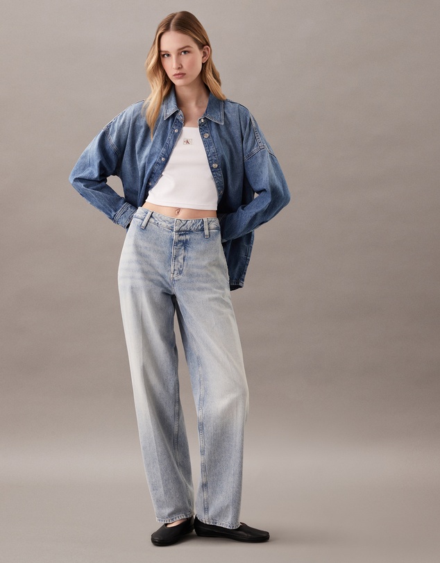 Calvin Klein Jeans - Cotton Linen Blend Button-Down Shirt