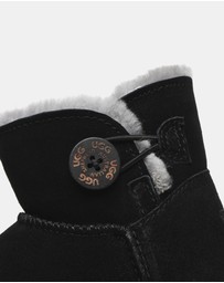 EVERAU - Australian Shepherd Ugg Nolan Kids Mini Button Cow Suede Upper UGG Boots