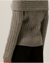 Tussah - Elena Ribbed Off The Shoulder Jumper